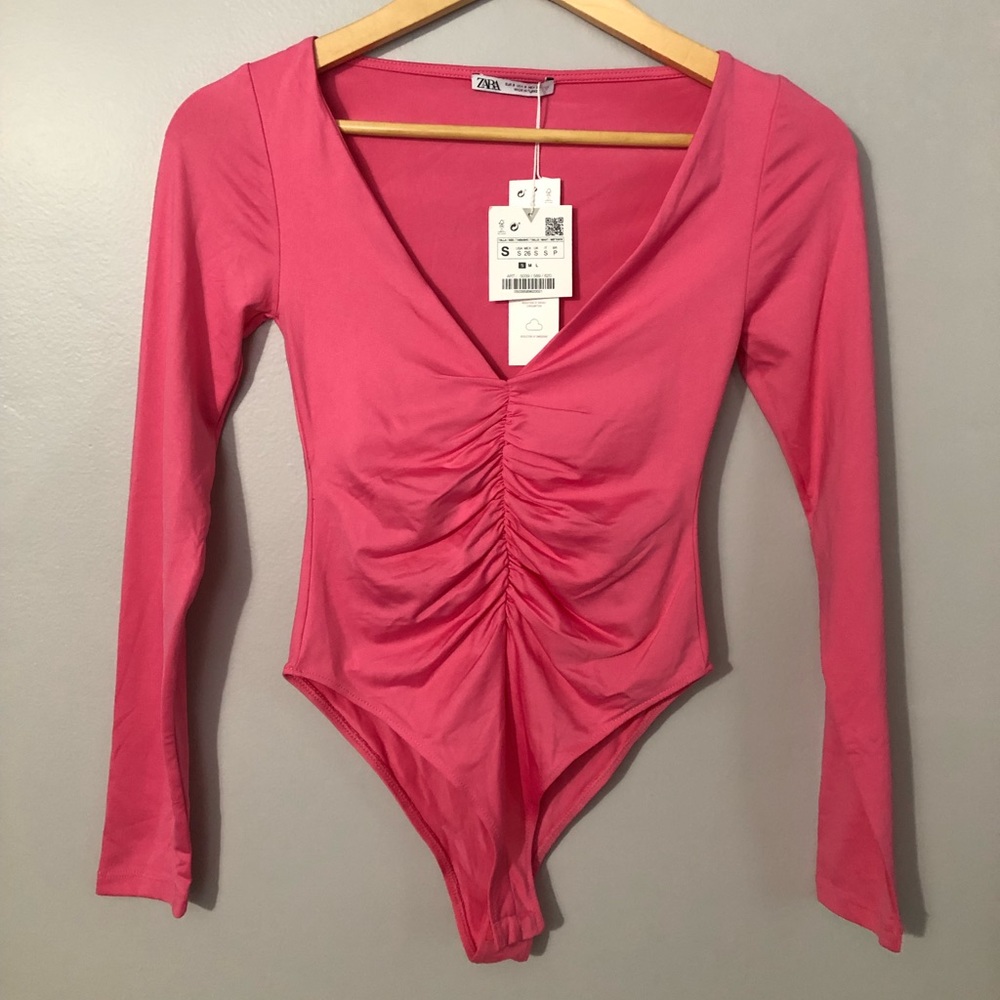 Zara Ruched Long Sleeve Bodysuit